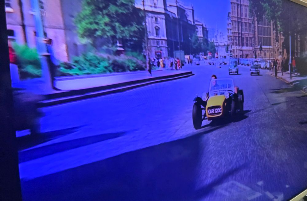 A screen shot from the opening credit sequence of the TV show The Prisoner. 