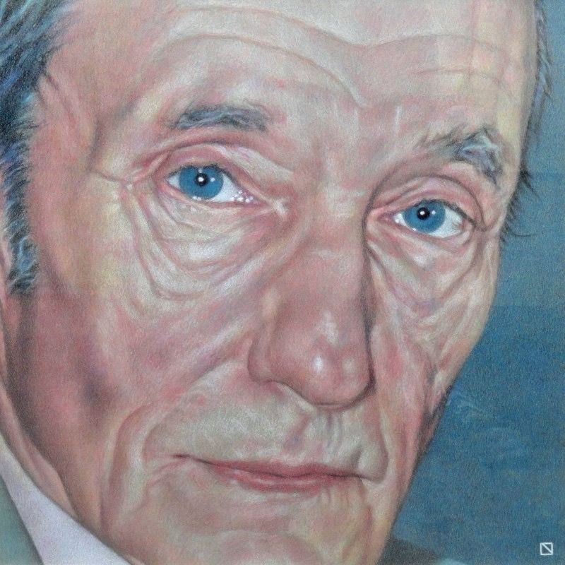 Colored pencil portrait of William Burroughs 