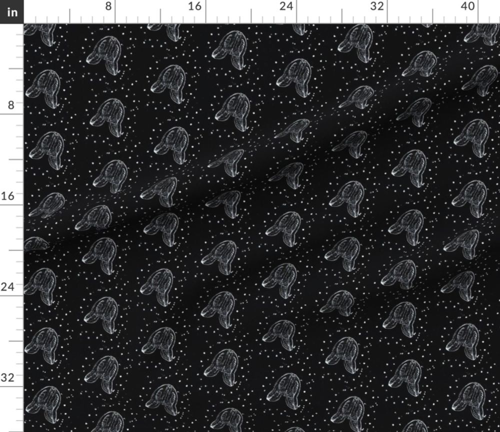 Comb Jelly Block Print Pattern Fabric | Spoonflower