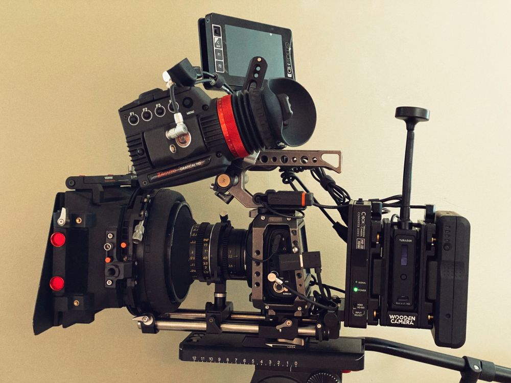An entirely too over-designed cinema camera rig.