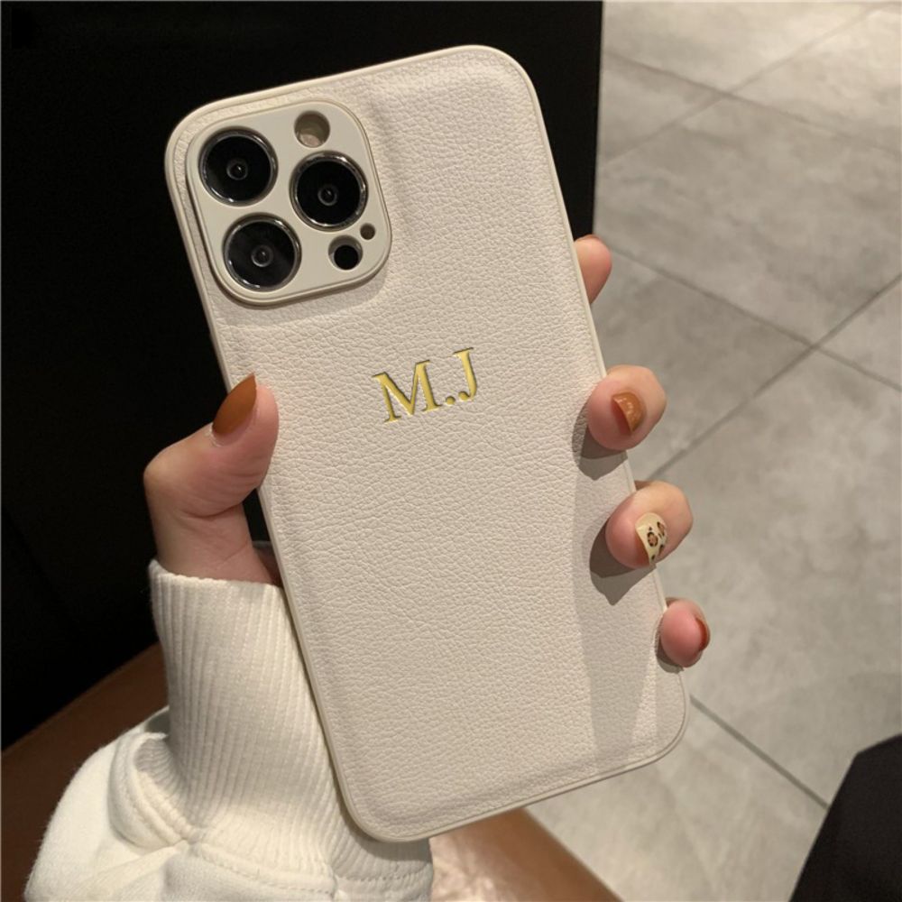 Personalised Customized Name Case For iPhone 16 15 14 13 12 11 Pro Max Initials Letters Leather DIY Cover 13 14 15 16 Pro Max - AliExpress 509