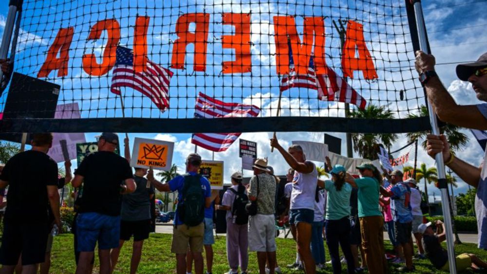 At parks, coffee shops, churches and government buildings around the country, hundreds of groups are gathering today with a simple message: “Stop the Trump takeover.”