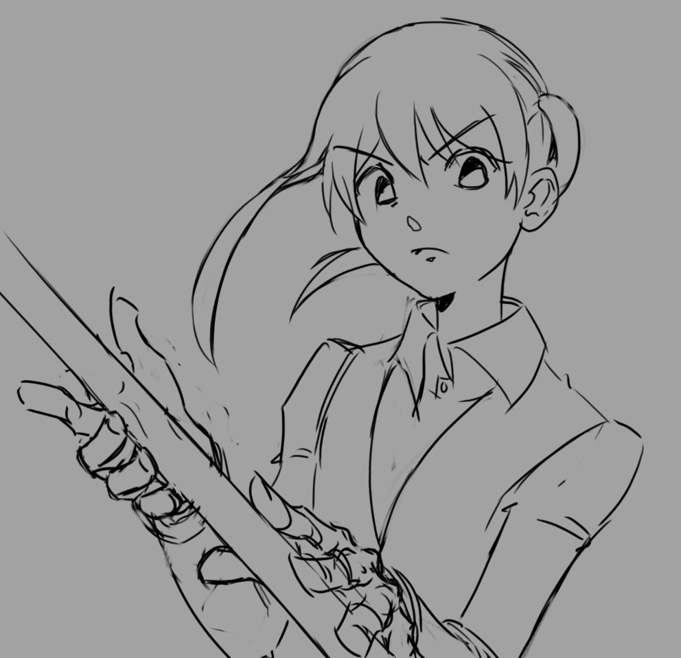 sketch of Maka from Soul Eater