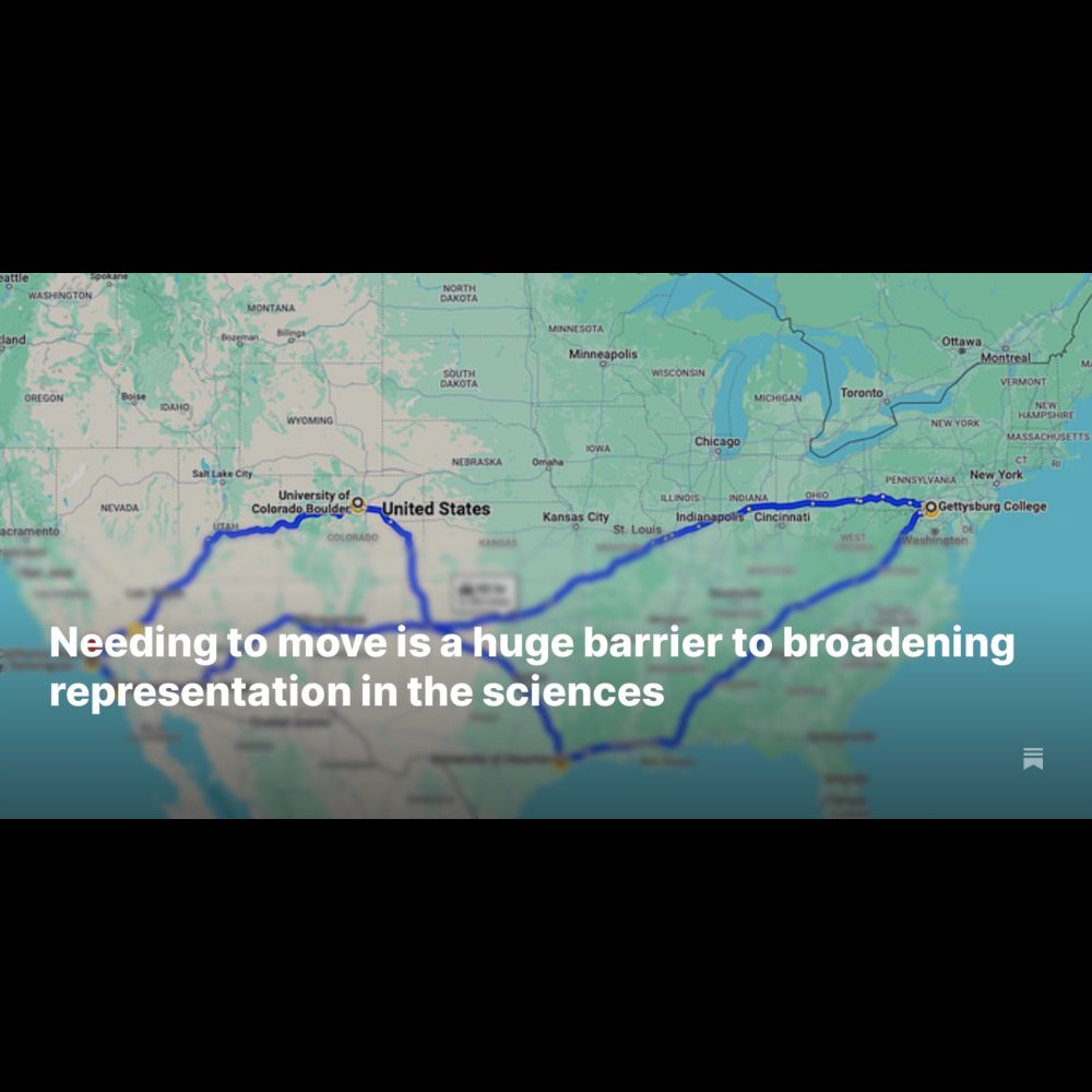 Needing to move is a huge barrier to broadening representation in the sciences