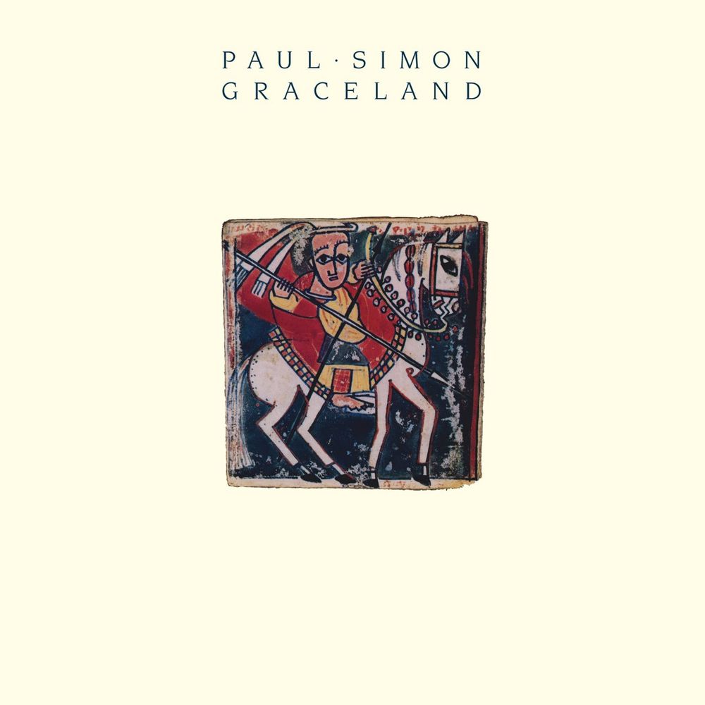 the cover of the album, which is cream white and in the middle, a square image of 15th century Ethopian art depicting St. George, the Patron saint of ethiopia. The image is a cool piece of art, not as psuedophotorepresentative like you'd see coming out of europe at that time, it's been characterized as "proto-cubist" and it will make you want to look at more ethiopian art from that period of time, at least it is for me now after I looked this up to fill in the alt text. 