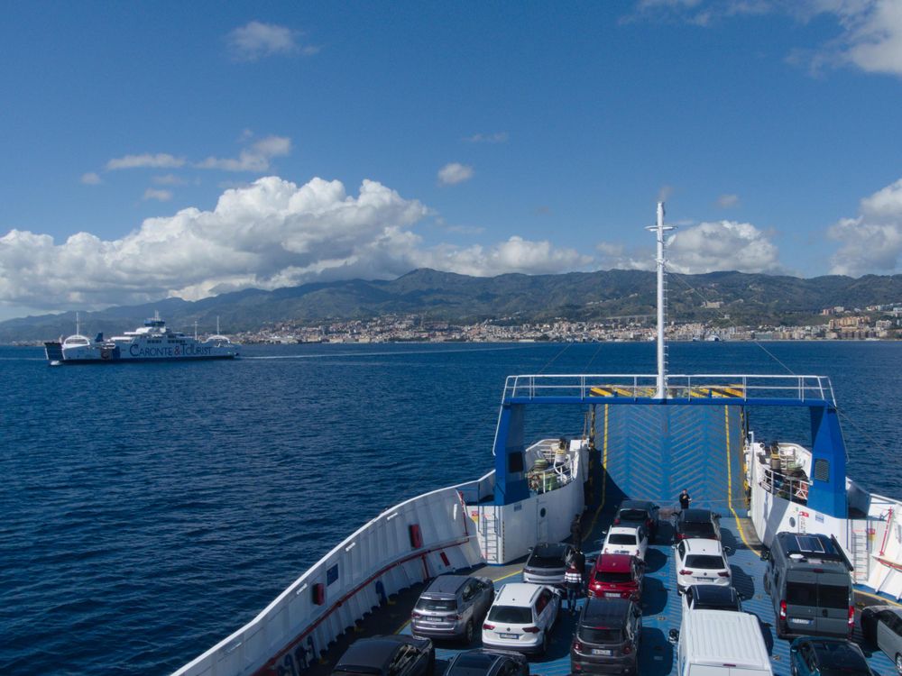 approaching the port of Messina