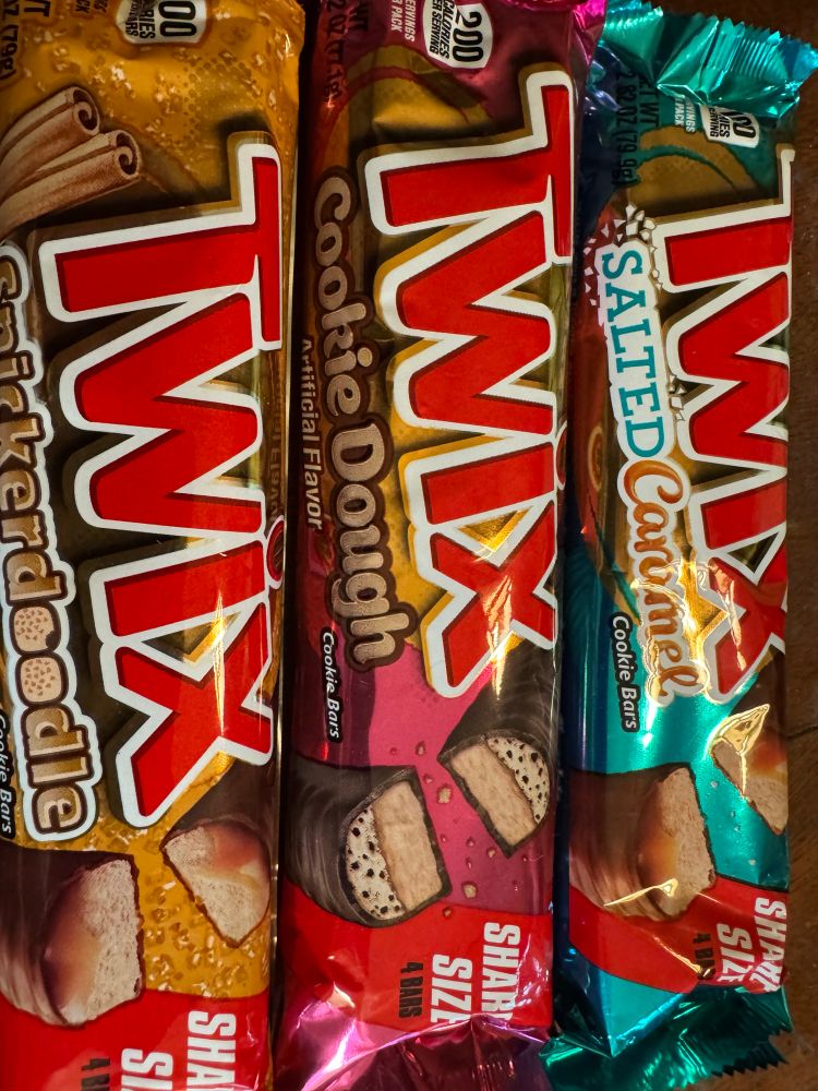 Twix Snickerdoodle
Twix Cookie Dough
Twix Salted Caramel