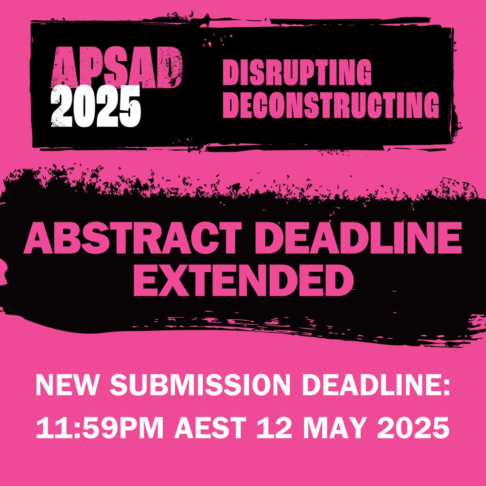 abstract extension announcement to 12 May tile. Pink background.