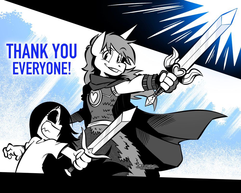 Erma happily training with Warrior Unicorn Princess.