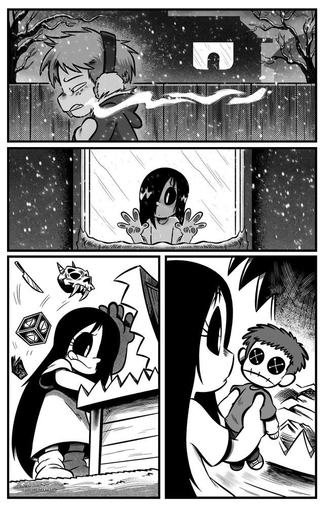 She sees poor Conner is suffering through the cold. Erma then looks through her chest of trinkets until she finds her voodoo doll of Connor.