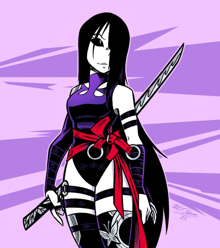 Emiko dressed in Psylocke's Vengeance outfit in Marvel Rivals.