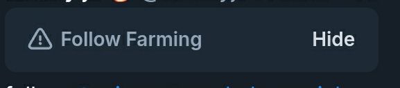 "Follow Farming" label