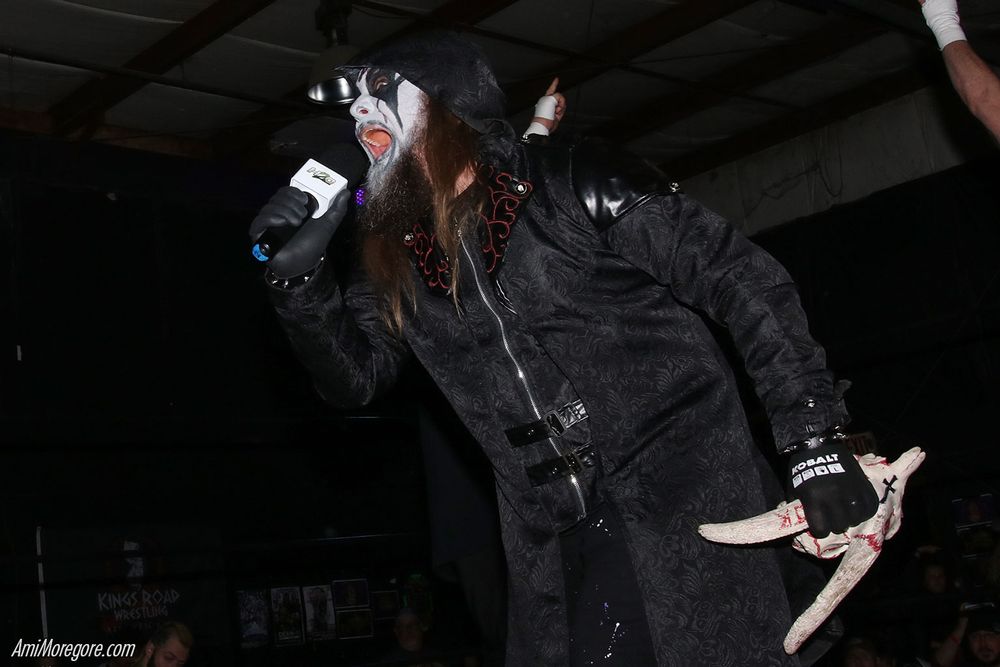 The reverend on the microphone