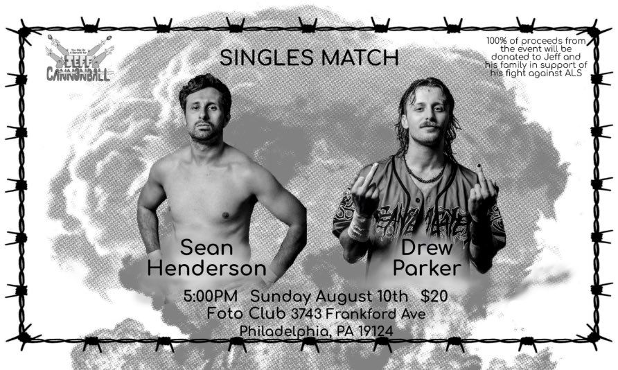 Match announcement Sean Henderson vs Drew Parker