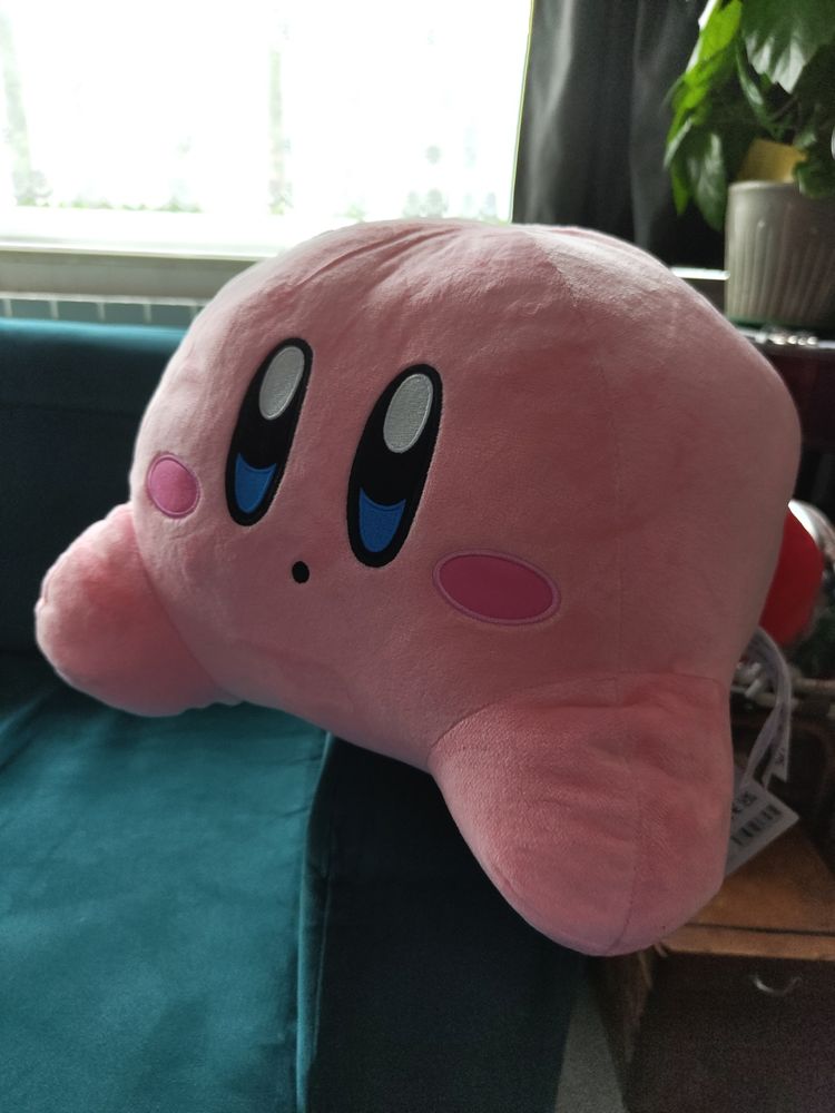 A giant Kirby plush