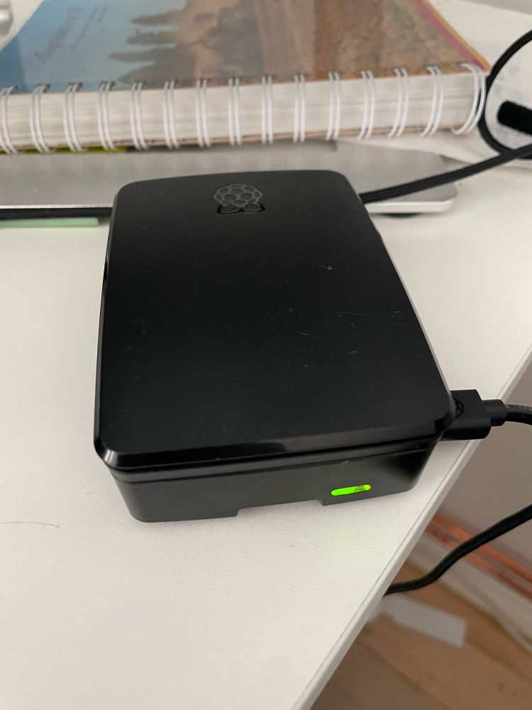 En raspberry pi 5 som kör homeassitant