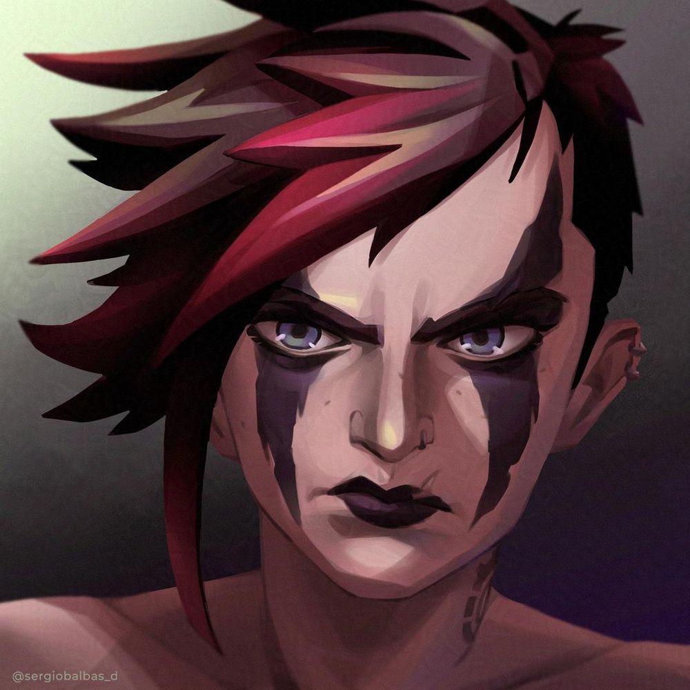Portrait of Arcane Vi (League of Legends).