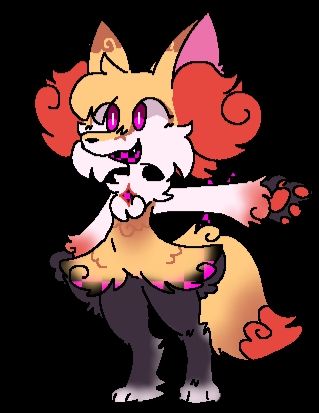 Art by shadow4ever.bsky.social
Swirl standing and smiling, holding an arm out.