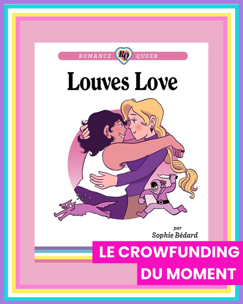 Couverture de Louves Love - deux personnages féminins qui se prennent dans les bras