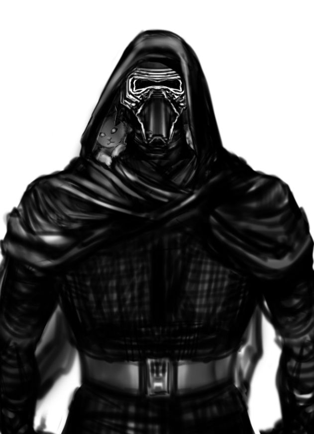 Millicent on Kylo's shoulder