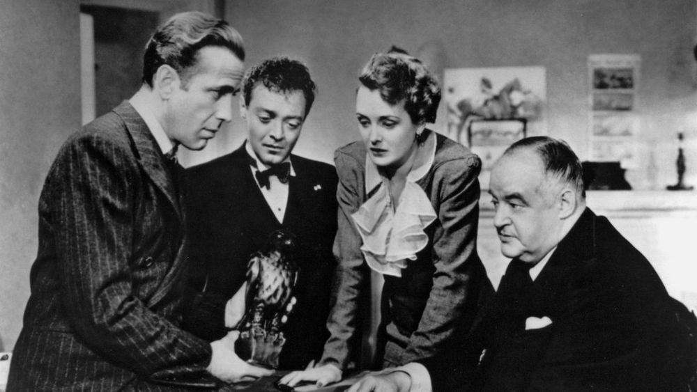 From left, Humphrey Bogart, Peter Lorre, Mary Astor and Sydney Greenstreet in "The Maltese Falcon" (1941).