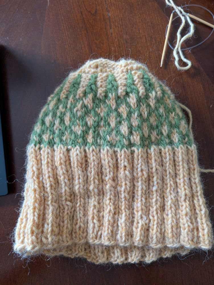 A knitted hat