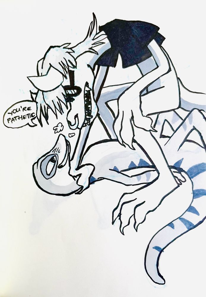 iggy is pinning gex down by the throat while he hangs over him and gex goes "you're pathetic" while he smirks
