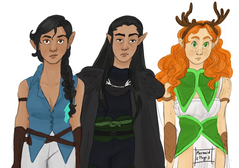 Vex, Vax and Keyleth from critical role