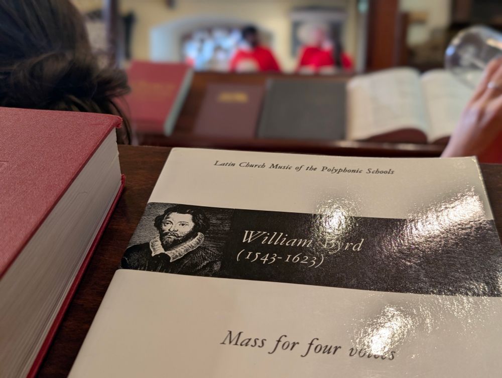 Music score for the Mass for four voices by William Byrd 