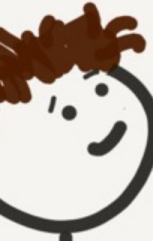 A closeup of my profile picture, which is just a poorly drawn stickman face