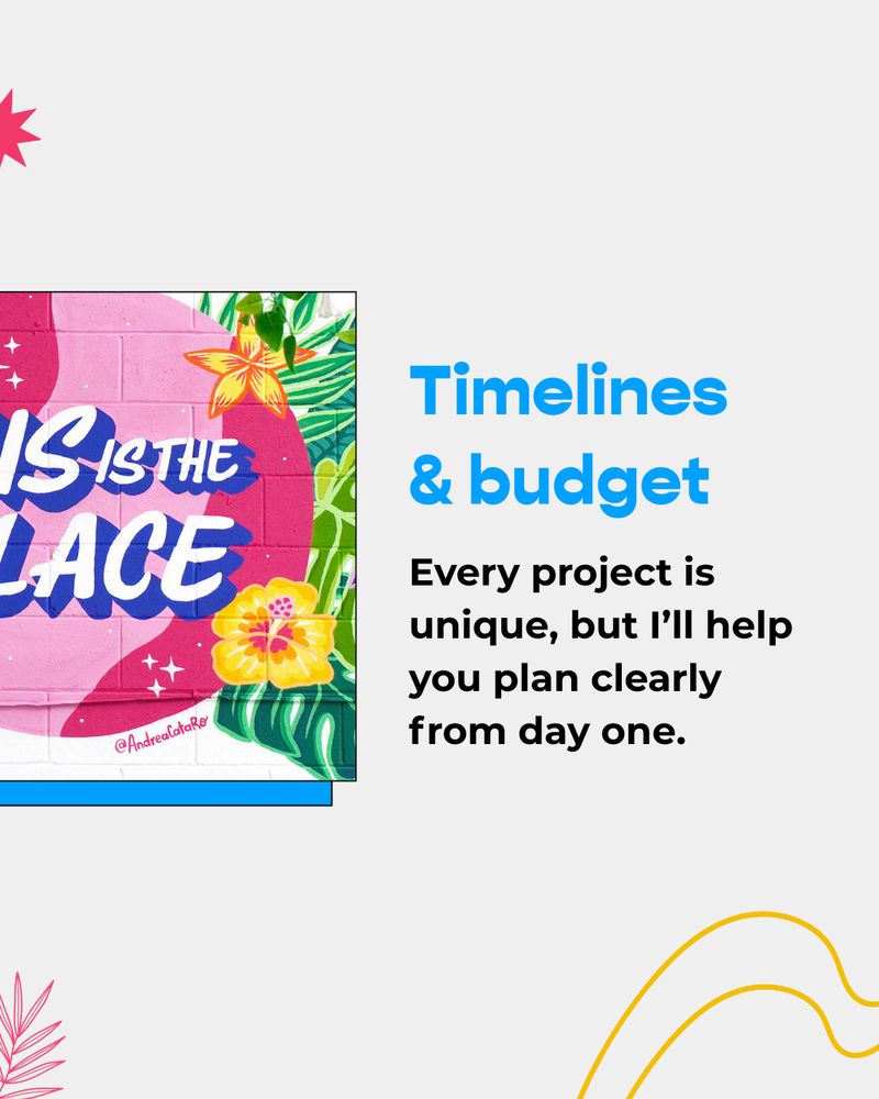 Timelines and Budget: Every project is unique, but I’ll help you plan clearly from day one.