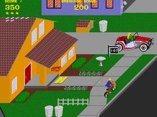Screenshot from the video game Paperboy