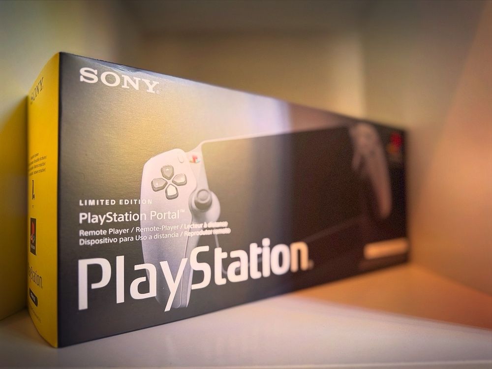 A photo showing a boxed 30th Anniversary PlayStation Portal.