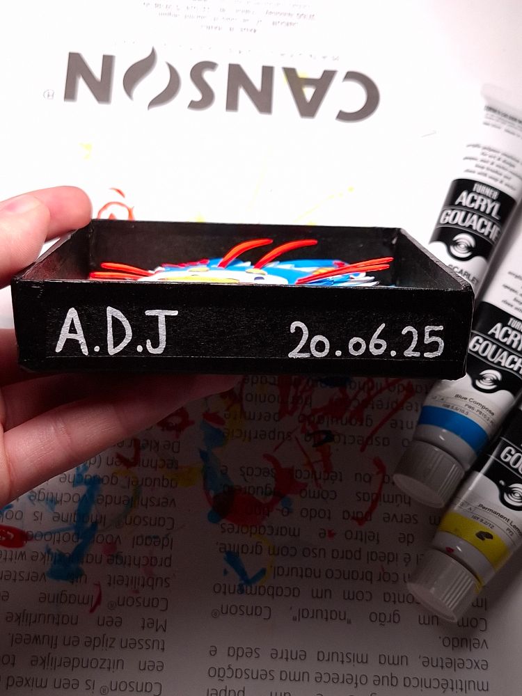 Signature on the box