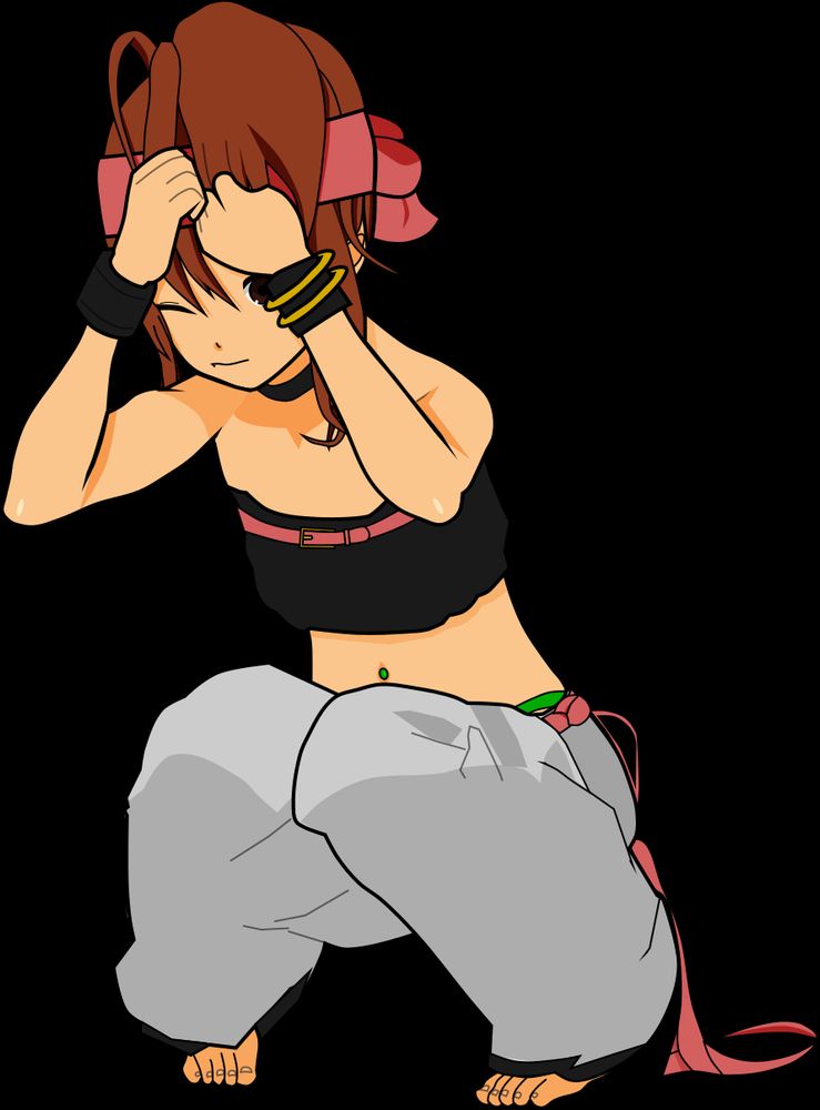 vector of Momoko from King of Fighters from 2024