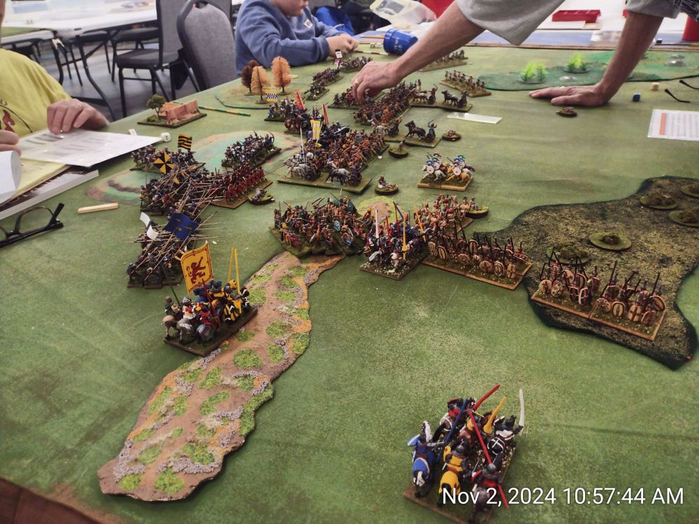 Samnites on right, Medieval French on left, fighting under the _Warrior_ rules