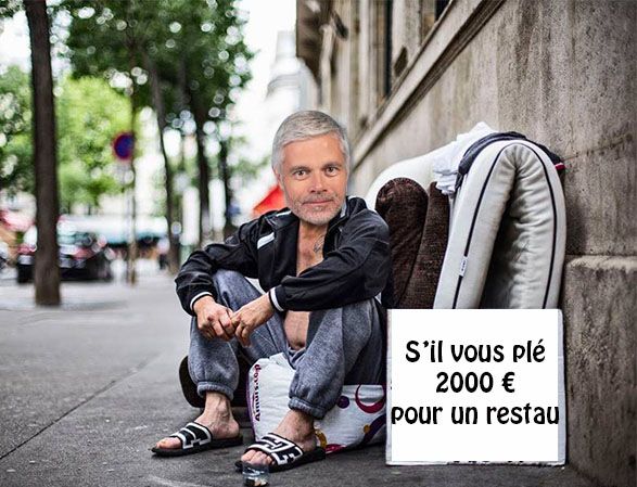 Image de Wauquiez faisant la manche pour un resto à 2000€