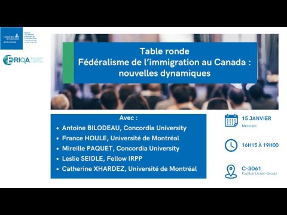 Fédéralisme de l’immigration au Canada : nouvelles dynamiques