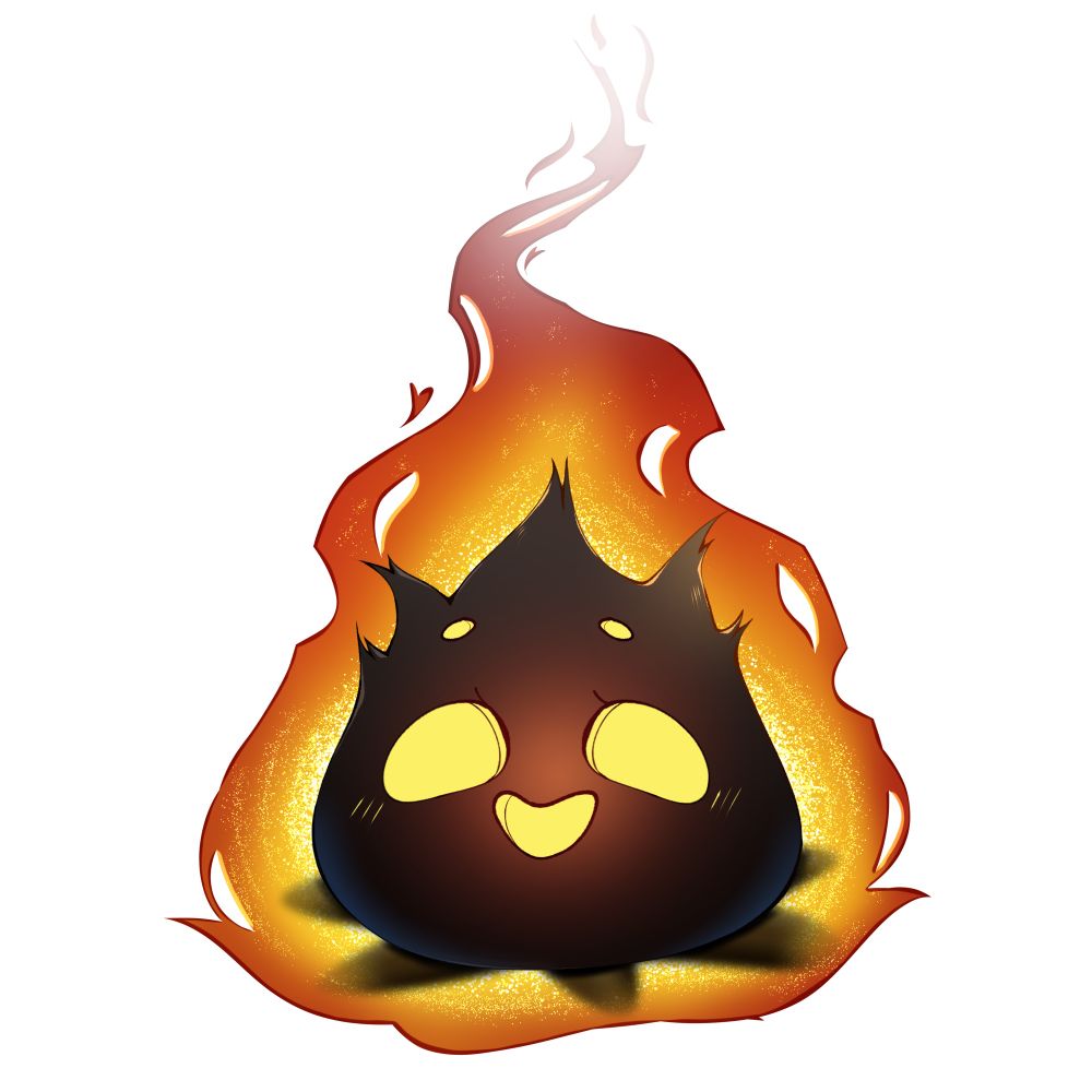 Image of Torch the fireball smiling at you 