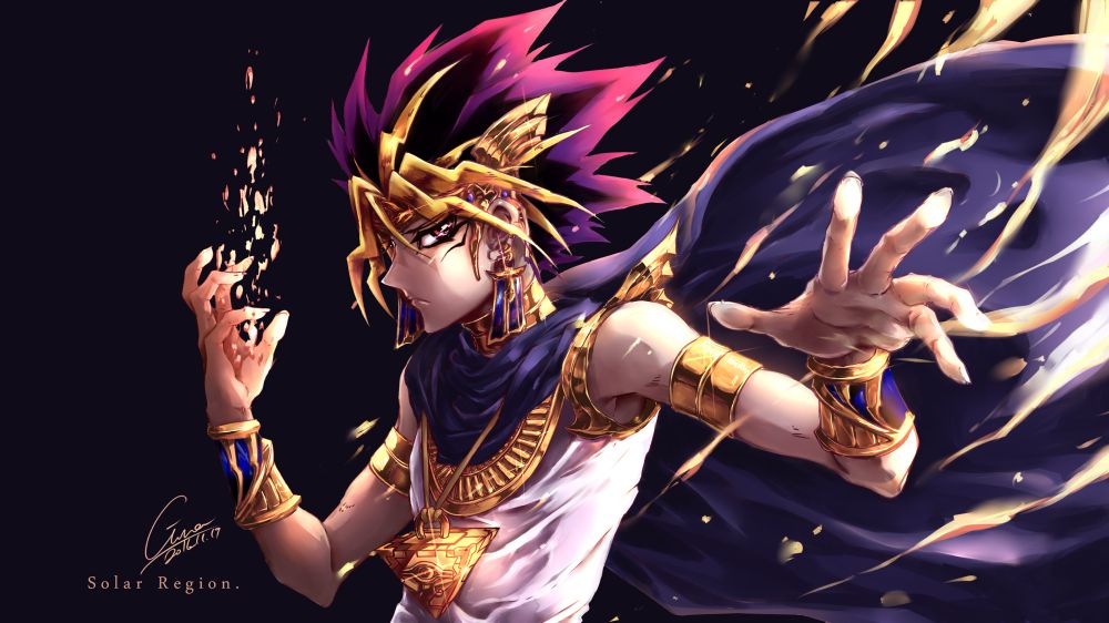 Artwork of Pharaoh Atem / Yami Yugi from the Yu-Gi-Oh franchise