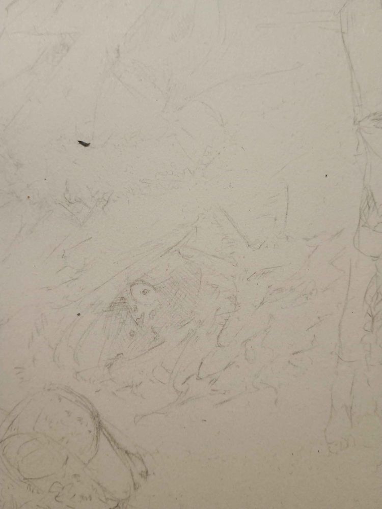 doodle angry hand woman