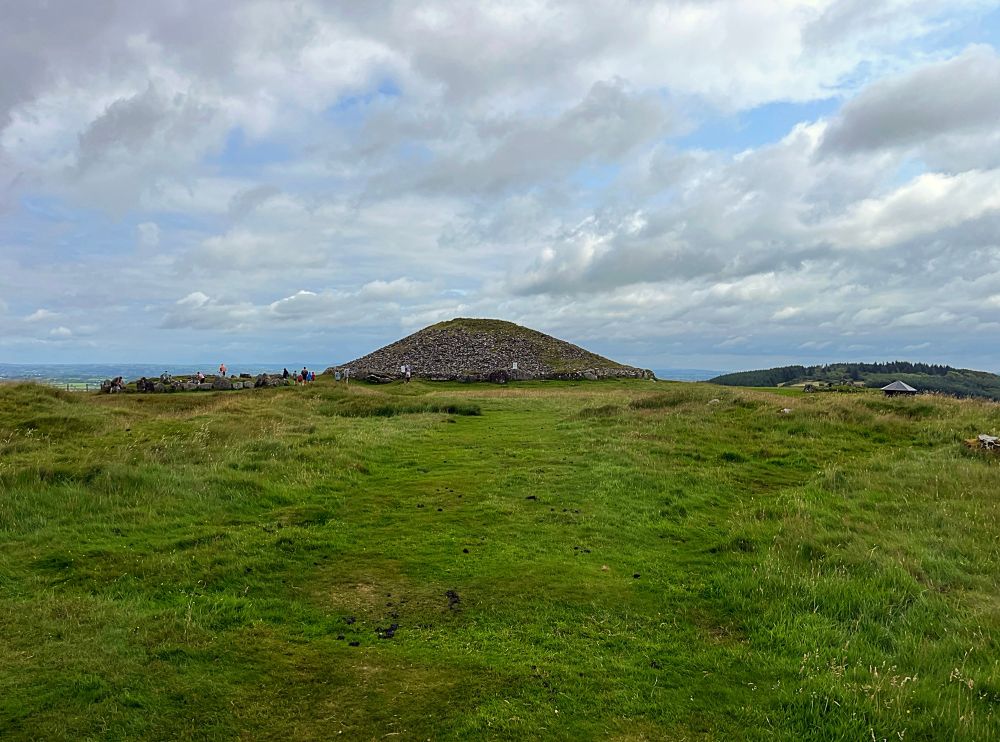 A view of the main mound from afar. Looking a bit like Silbury Hill.