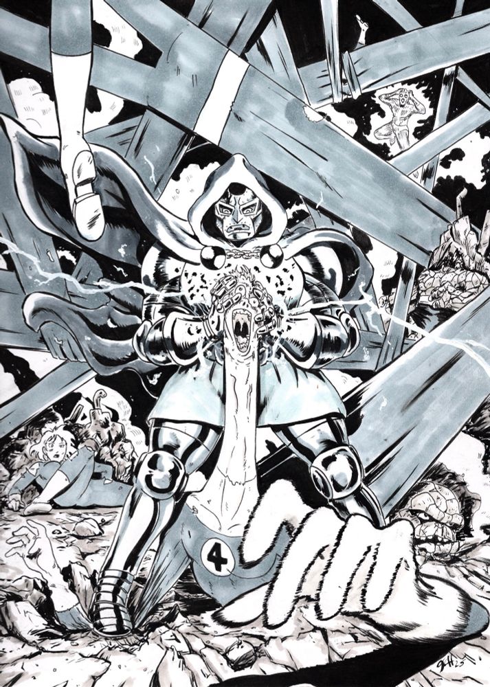 Doctor Doom wrecking the FF4