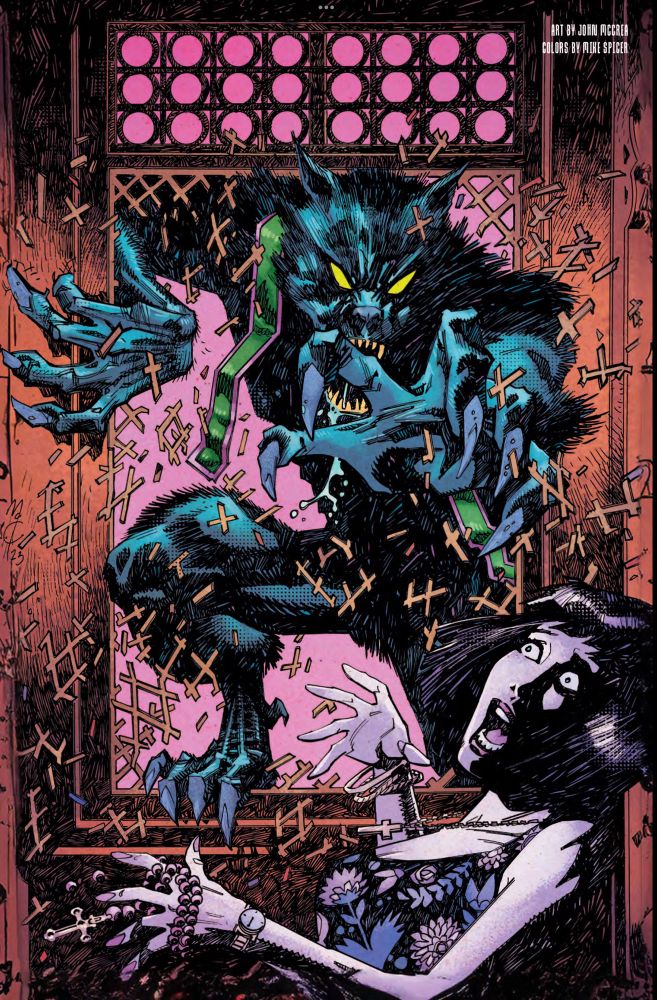 Werewolf priest cover by John McCrea, Mike Spicer