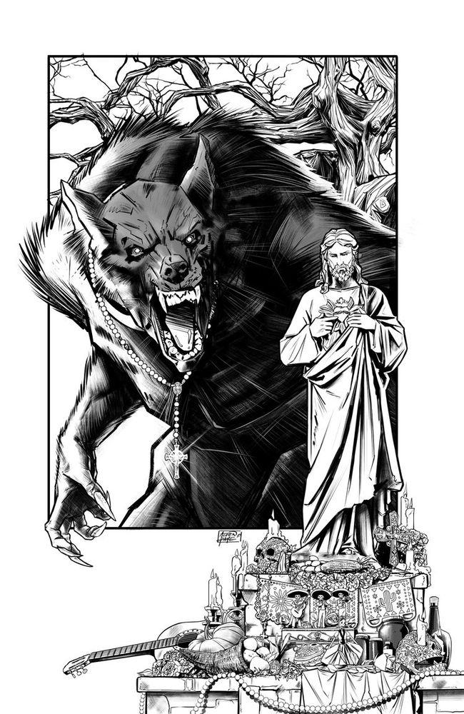 The werewolf priest by Alden Kaye
