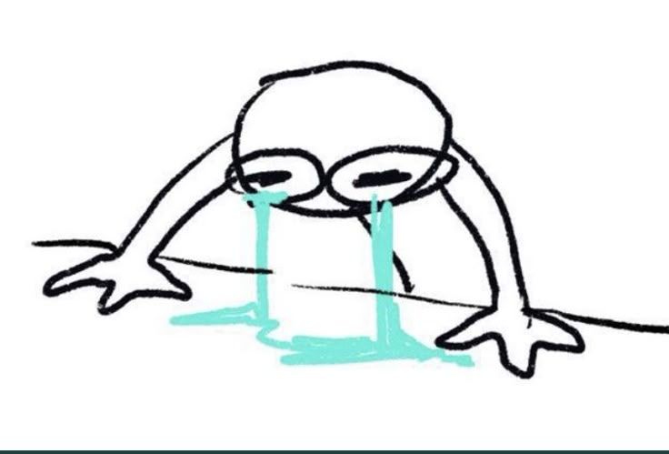 Intense crying over desk