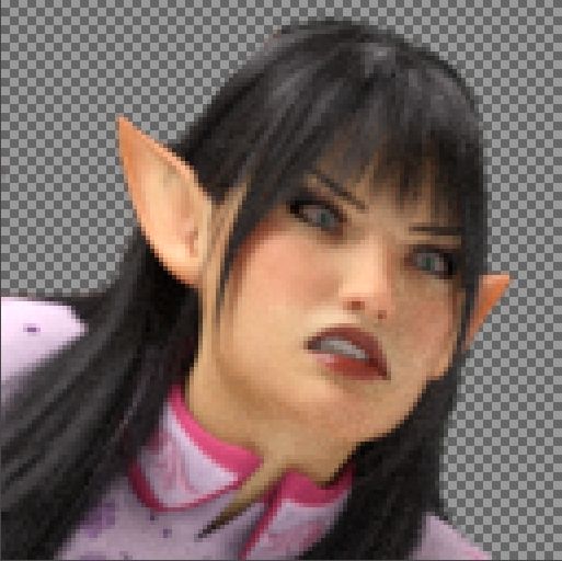 3D Render. 
A severely cropped portrait of Elspeth the elf, looking extremely angry for some reason.