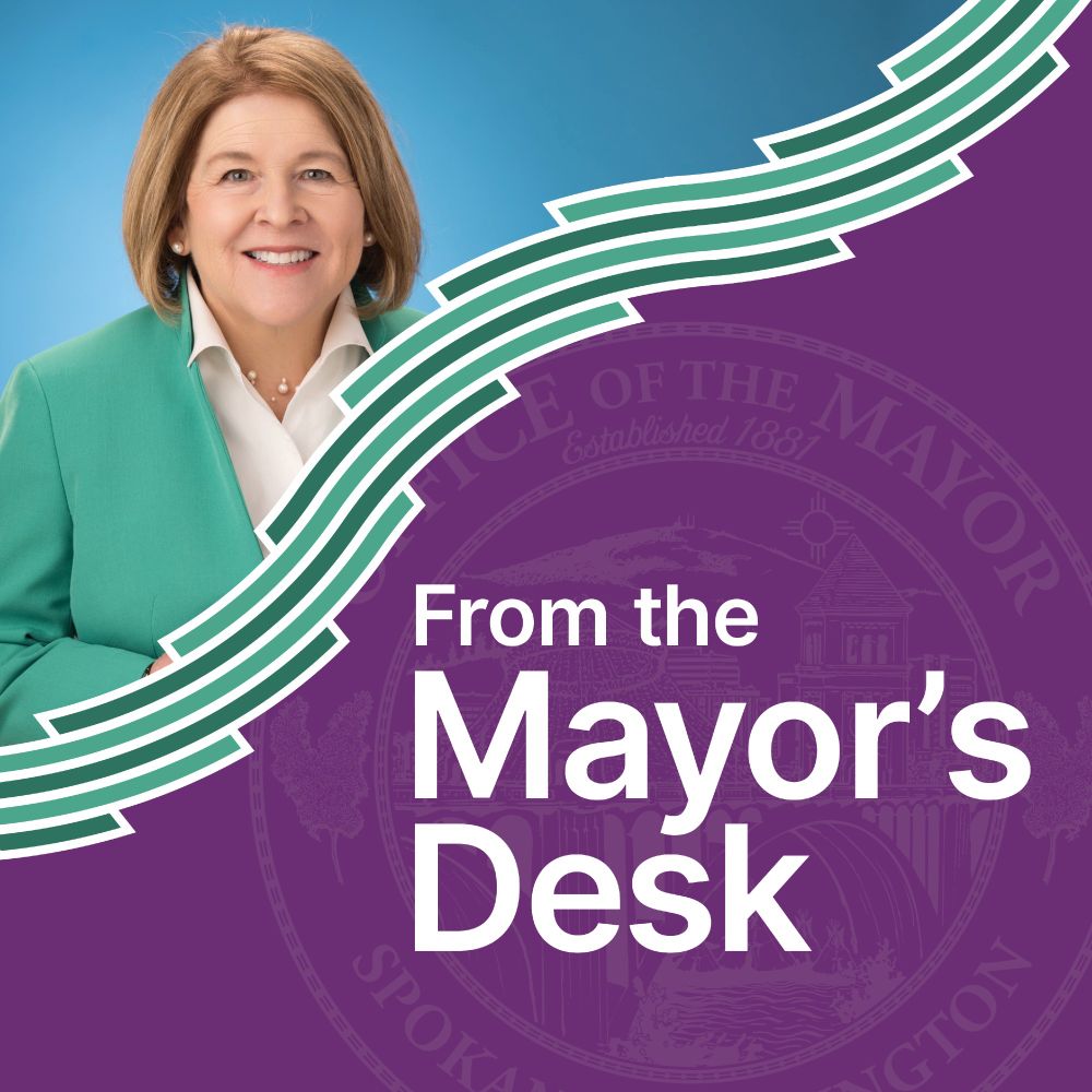 From the Mayor's Desk graphic featuring Mayor Lisa Brown.