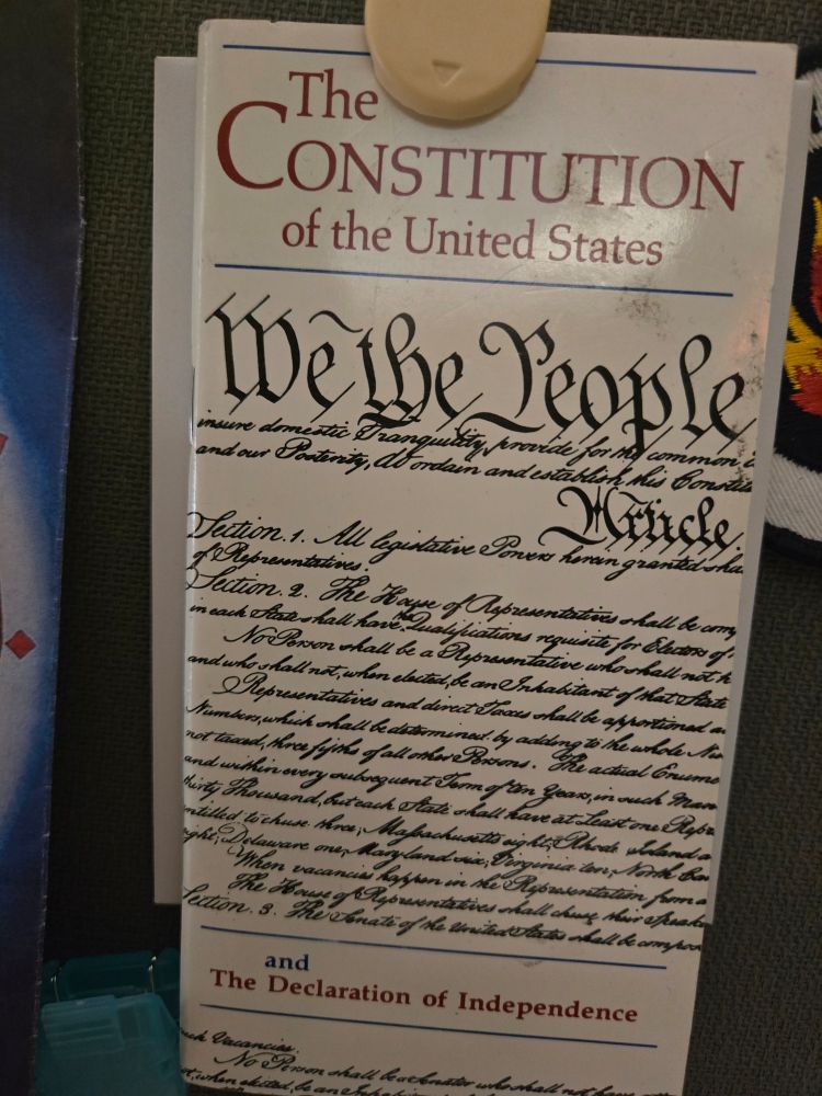 Booklet cover - "The Constitution of the United States and The Declaration of Independence. 