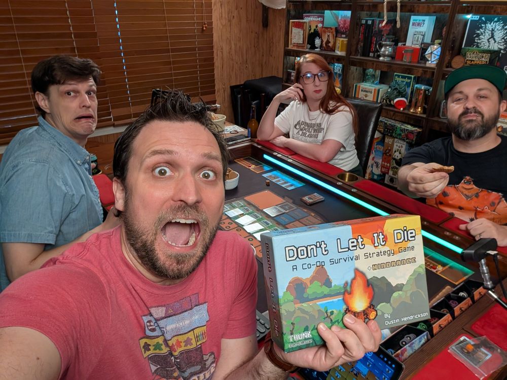 The four of us gathered around the table for some DLID! 